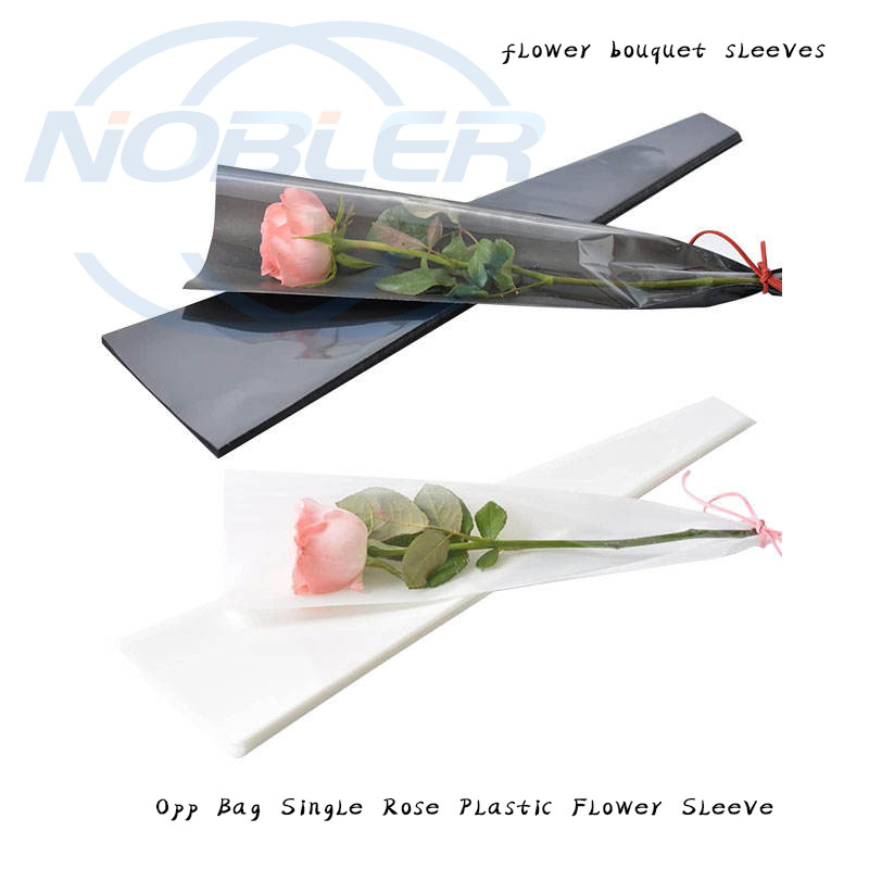 Perforated Pp Cellophane Plastic Flower Bouquet Sleeves Clear Customised Printed