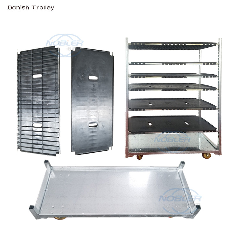 Convenient Danish Flower Trolley 135*56.5*190cm 50kg 4 Wheels For Smooth Movement