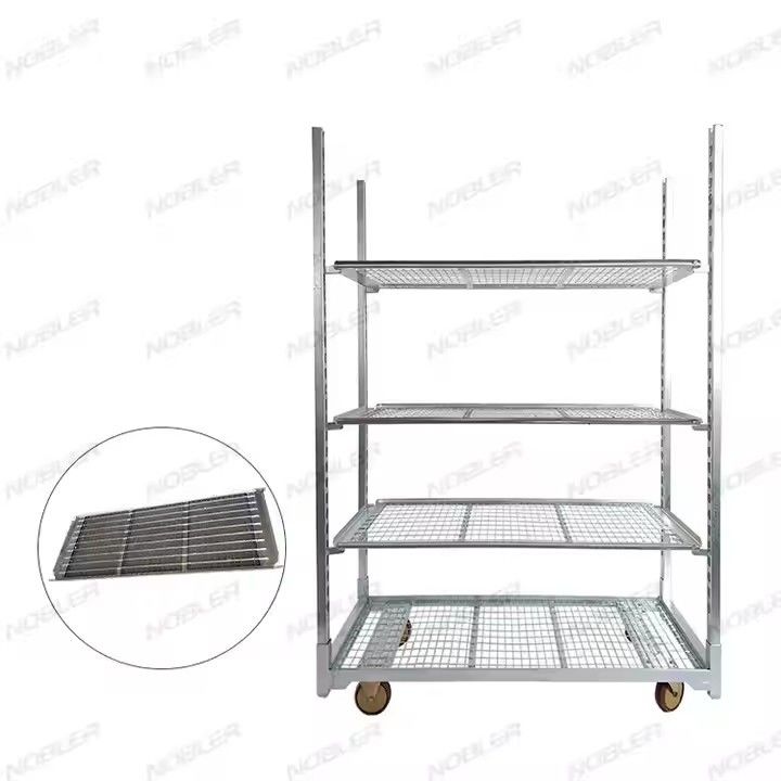 1350x565x1900mm Dutch Flower Trolley Featuring Rust Resistant Materials and 2 Fixed Wheels Ideal for Safe Flower Transit