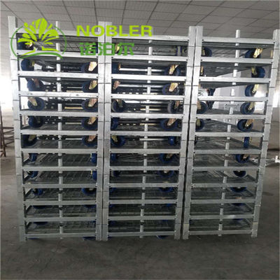 Customized Hot Galvanized Plywood Danish Flower Trolley For Transport